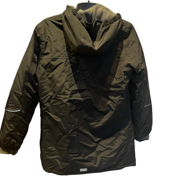 Lands' End Men's Squall Snow Jacket Black w/reflective trim Full Zip Size Medium - Picture 2 of 14